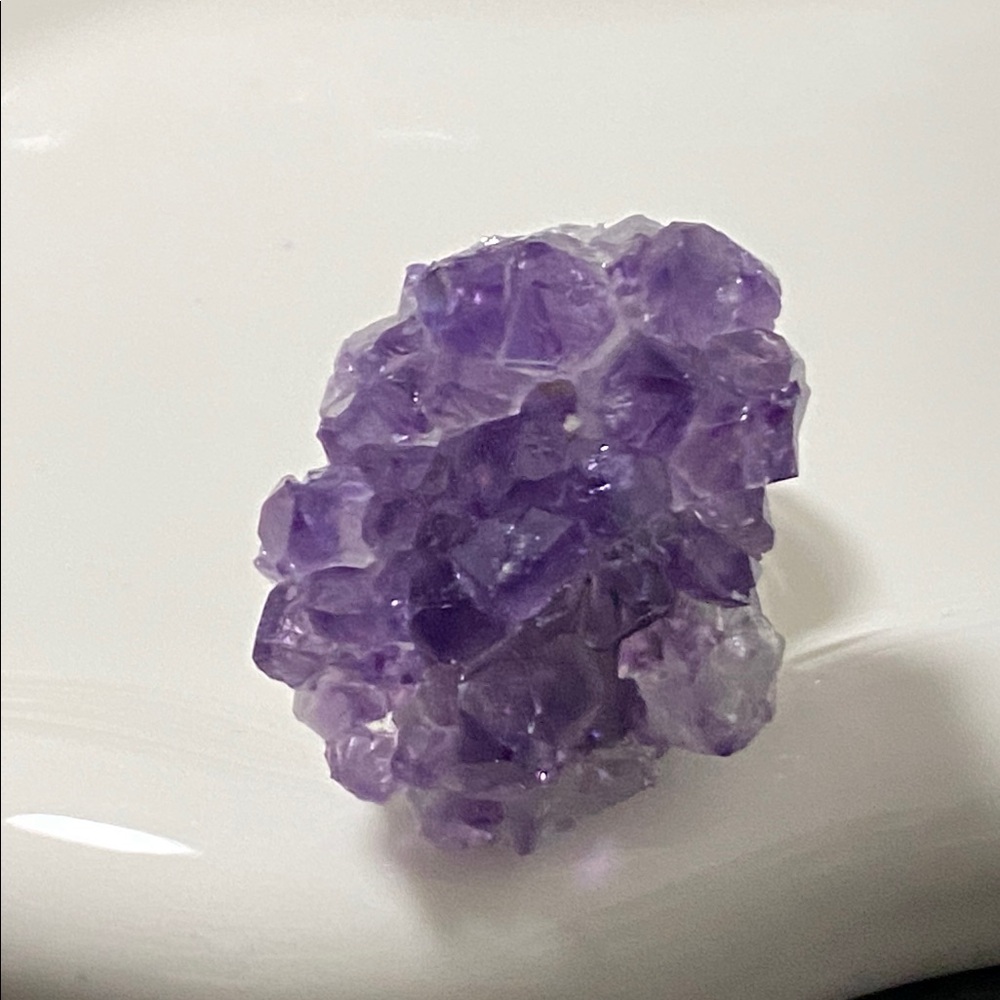 Raw Purple Amethyst Geode Statement Ring | Crystal Cluster Grotto ✨